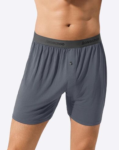 Mens Underwear,Rayon Made from Bamboo Boxers for Men,Breathable and Cool,Ultra Soft Men's Boxer Shorts,5 Pack in Saudi Arabia