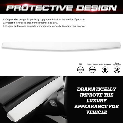 Xotic Tech Center Center Censole Dashboard لوحة غطاء غطاء غطاء الغلاف ، أبيض غير لامع ، متوافق مع Tesla Model 3 2017 2018 2019 2020 2021 2022 2023 ، Model Y 2020 2021 2022 2024 2024 2025 in Kuwait