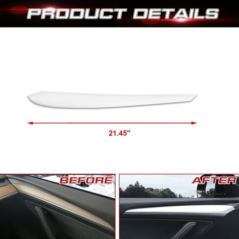 Xotic Tech Center Console Dashboard Panel Trim Cover Wrap Cap, Matte White, Compatible with Tesla Model 3 2017 2018 2019 2020 2021 2022 2023, Model Y 2020 2021 2022 2023 2024 2025 in Saudi Arabia