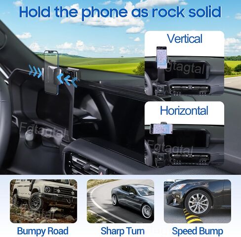 Center Console Multi -Mount Holder Holder Box TOP FOR TOYOTA LAND CRARISER 250 PRADA 2024 2025 ، منظم صينية التخزين الخلفي لشاشة التنقل ، حامل الأسلحة التثبيت - النمط أ in Saudi Arabia