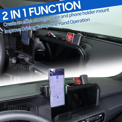 Center Console Multi -Mount Holder Holder Box TOP FOR TOYOTA LAND CRARISER 250 PRADA 2024 2025 ، منظم صينية التخزين الخلفي لشاشة التنقل ، حامل الأسلحة التثبيت - النمط أ in Saudi Arabia