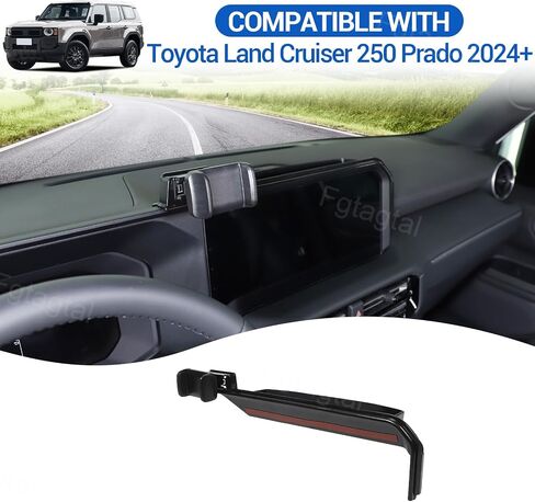Center Console Multi -Mount Holder Holder Box TOP FOR TOYOTA LAND CRARISER 250 PRADA 2024 2025 ، منظم صينية التخزين الخلفي لشاشة التنقل ، حامل الأسلحة التثبيت - النمط أ in Saudi Arabia