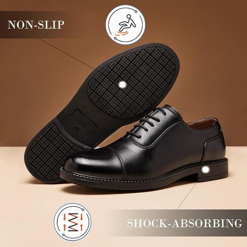 Silentcare Men's Dress Shoes الرسمية Oxford Business Most Classic Lace Up Shoes in Kuwait
