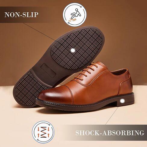Silentcare Men's Dress Shoes الرسمية Oxford Business Most Classic Lace Up Shoes in Kuwait