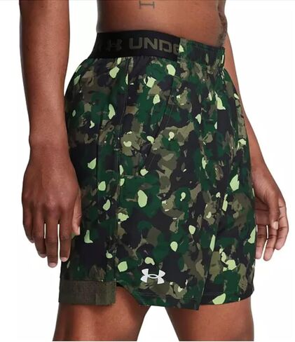 Under Armour Men's Vanish Woven 6" Camo Printed Shorts (US, Alpha, Large, Regular, Regular, Marine OD Green 390) in Saudi Arabia