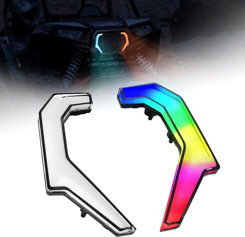 RGB LED Fang Lights for Polaris RZR XP 1000 2014-2018/RZR 900 XC 900S 2015-2020 Accessories, APP Control Accent Lights with Start Animation, Turn Signals, Smart Scenes, Music Sync, 2PCS in Saudi Arabia