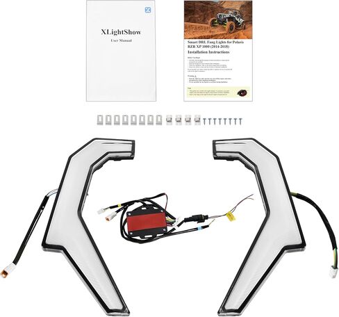RGB LED Fang Lights for Polaris RZR XP 1000 2014-2018/RZR 900 XC 900S 2015-2020 Accessories, APP Control Accent Lights with Start Animation, Turn Signals, Smart Scenes, Music Sync, 2PCS in Saudi Arabia