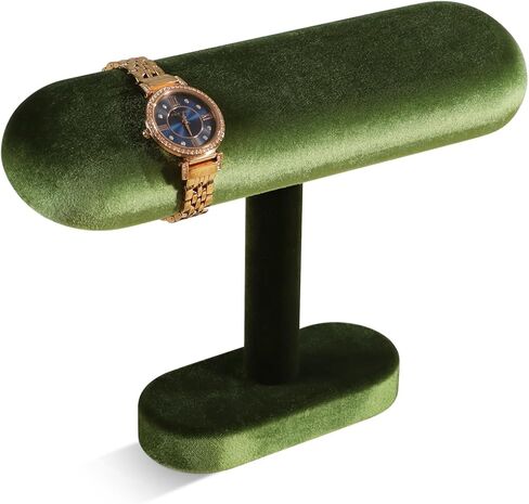 مرنة مرنة الساعات الساتلية ، حامل مجوهرات على شكل حرف T لقلادة سوار ، ورفقة عرض كونترتوب متجر للمجوهرات (أخضر ، شبه متلازمة) in Kuwait