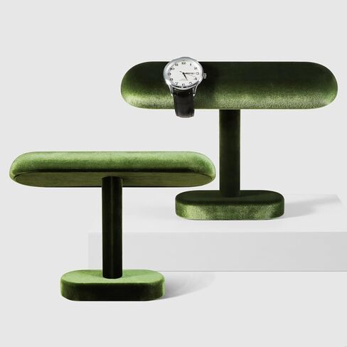 مرنة مرنة الساعات الساتلية ، حامل مجوهرات على شكل حرف T لقلادة سوار ، ورفقة عرض كونترتوب متجر للمجوهرات (أخضر ، شبه متلازمة) in Kuwait