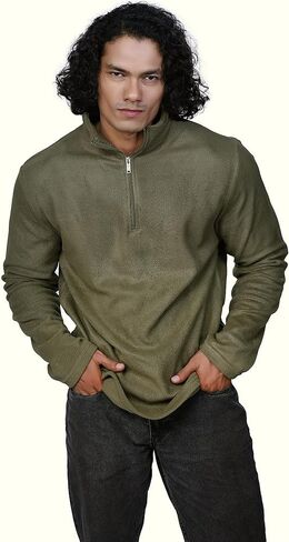 MENS MOCK NECK ZIPPER JACKET, MICRO FIBER FLEECE in Kuwait