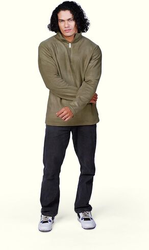 MENS MOCK NECK ZIPPER JACKET, MICRO FIBER FLEECE in Kuwait