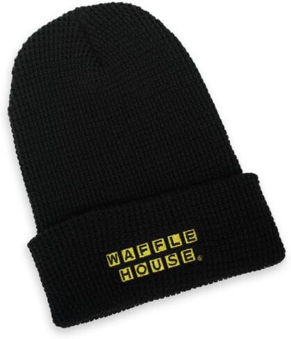 Waffle Cuffed Beanie, Black in Saudi Arabia