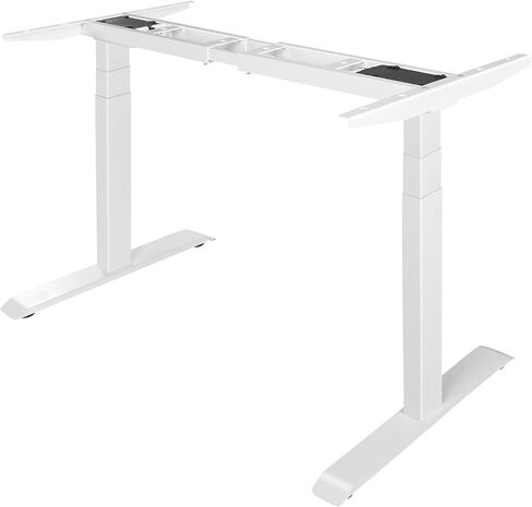 Fromann Dual Motor Electric Standing Desk Frame 3 Tier Legs Height Adjustable Handset with USB A+ C Ports Sit Stand up Desk Base for Home and Office (Black) in Kuwait