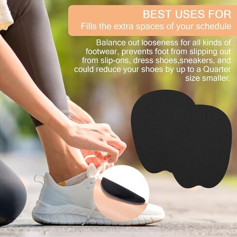 3 Pairs Felt Tongue Pads Cushion Soft Self-Adhesive Tongues Pad Non Slip Tongues Cushion Inserts Shoe Tongue Pads Felt Shoe Pad Comfort Cushions Inserts for Men Women(Black) in Kuwait