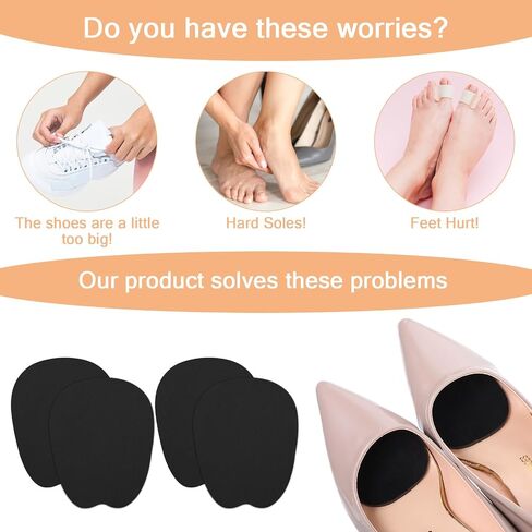 3 Pairs Felt Tongue Pads Cushion Soft Self-Adhesive Tongues Pad Non Slip Tongues Cushion Inserts Shoe Tongue Pads Felt Shoe Pad Comfort Cushions Inserts for Men Women(Black) in Kuwait