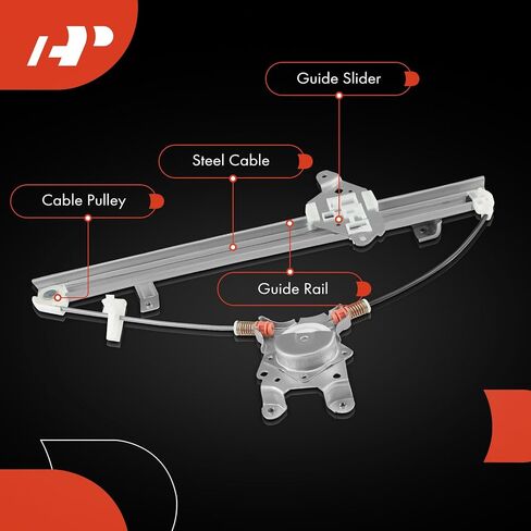 A-Premium Rear Left Driver Side Electric Power Window Regulator Without Motor Compatible with Mitsubishi Lancer 2003-2007 in Saudi Arabia