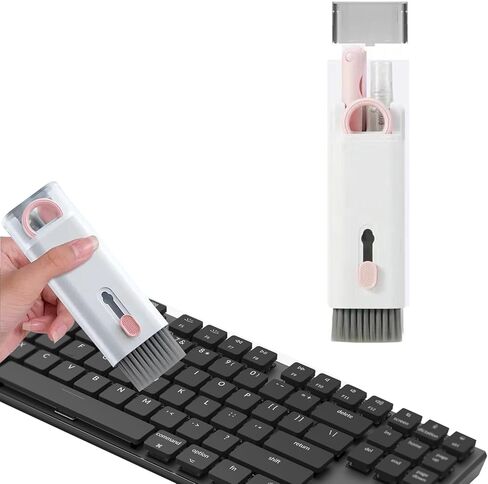 7 in 1 Laptop Cleaning Kit Keyboard Cleaner,Computer Screen Cleaning Brush Tool,Computer Cleaning Tools Kit Corner Gap Duster Keycap Puller(Grey) in Saudi Arabia
