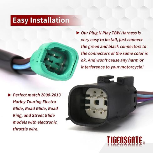 43 "Street Electra Road Glide King Extended Throttle by Wire (TBW) مع سلك قبضة ساخنة استبدال لنماذج جولة هارلي 2008-2013 in Kuwait