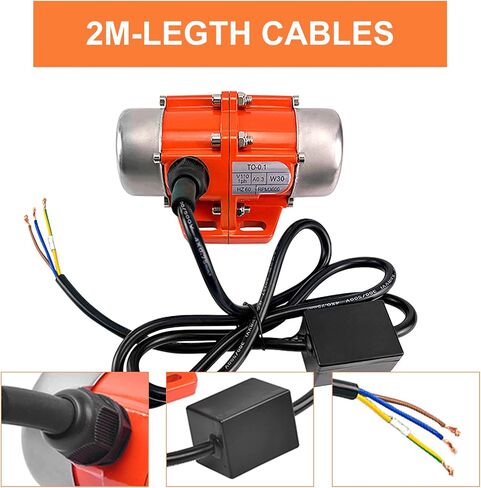 Small Concrete Vibrator Industrial Vibration Motor Single Phase 60W AC 110V 3600Rpm Aluminum Alloy Vibrating Vibrators for Sand Shaker Table in Saudi Arabia