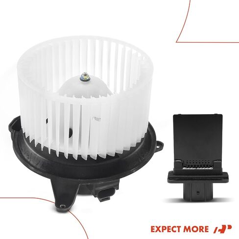 A-Premium HVAC Heater Blower Motor and Resistor Assembly Compatible with Nissan Vehicles - Titan 2004-2015, Armada 2005-2007 - Front, with Fan Cage, Replace# 271505Z000, 31558012100, 2-PC Set in Saudi Arabia