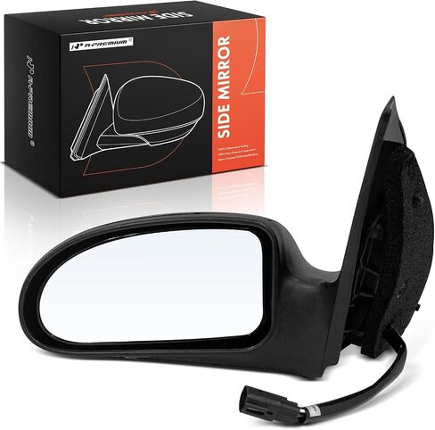مرآة الباب الجانبية للركاب A -Premium - متوافقة مع Ford Focus 2003-2007 - مرآة مسخنة غير طيبة ، أسود خارجية - استبدل# 6S4Z17682CA in Kuwait