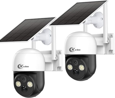 XVIM 2PCS 1080P كاميرات الأمان اللاسلكية في الهواء الطلق ، 1080 بكسل واي فاي كاميرات أمان منزلية مع اكتشاف حركة PIR ، واي فاي 2.4 جيجا هرتز ، وذات اتجاهين ، ورؤية ليلية ملونة ، سحابة/SD ، مقاوم للماء ، ماء ، إنذار الدفع in Saudi Arabia