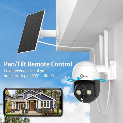 XVIM 2PCS 1080P كاميرات الأمان اللاسلكية في الهواء الطلق ، 1080 بكسل واي فاي كاميرات أمان منزلية مع اكتشاف حركة PIR ، واي فاي 2.4 جيجا هرتز ، وذات اتجاهين ، ورؤية ليلية ملونة ، سحابة/SD ، مقاوم للماء ، ماء ، إنذار الدفع in Saudi Arabia