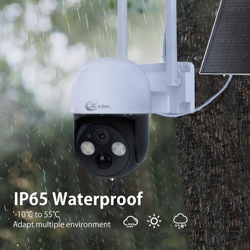 XVIM 2PCS 1080P كاميرات الأمان اللاسلكية في الهواء الطلق ، 1080 بكسل واي فاي كاميرات أمان منزلية مع اكتشاف حركة PIR ، واي فاي 2.4 جيجا هرتز ، وذات اتجاهين ، ورؤية ليلية ملونة ، سحابة/SD ، مقاوم للماء ، ماء ، إنذار الدفع in Saudi Arabia