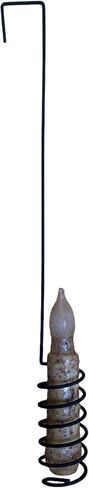 Black Spiral Taper Candle Hanger | 2 Pc | Country Primitive Cupboard Door Décor in Kuwait