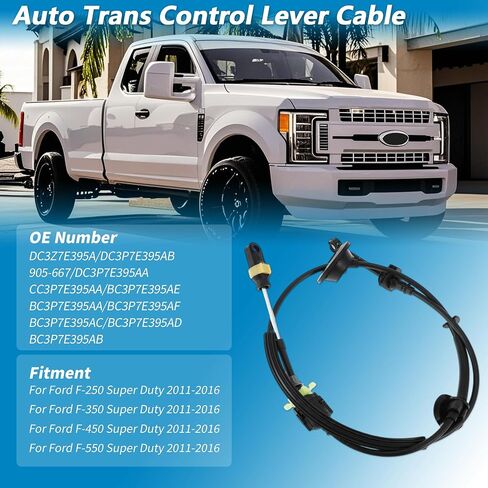 No.DC3Z7E395A كابل SHIFTER التلقائي التلقائي ل FORD F-250 F-350 F-450 F-550 Super Duty 2011-2016 A/T Range Control Comple No.905-667/BC3P7E395AB in Saudi Arabia