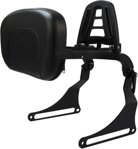 سائق الركاب متعدد الأغراض مسند عودة Back Sissy Bar مع رف حامل أمتعة قابلة للتعديل قابلة للتعديل قابلة للدوار للوسادة الخلفية لـ Harley Softail Boy Night Train Cross Custand Springer 2007-2017 in Kuwait