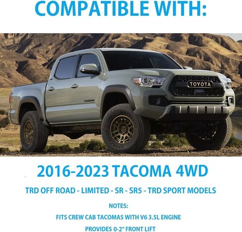 Pair of 5160 Series Rear Shocks fits 2016 2023 Tacoma TRD Off Road Crew Cab 4WD V6 3.5L Engine with 0-1.5" Rear Lift - Improves Ride Quality, Handling & Comfort - TrendsAuto Decal in Saudi Arabia