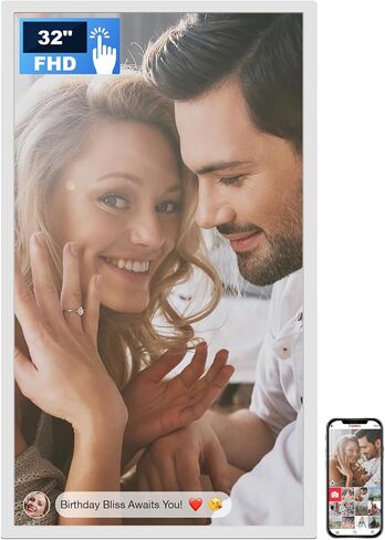 Frameo 16 Inch FHD Large Digital Picture Frame WiFi with Bluetooth Speaker, 64GB Extra Large Electronic Photo Frame Touchscreen, Instantly Share Photos/Videos via App & Email Gift for Mom Christmas in Saudi Arabia