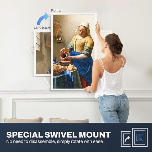 Frameo 16 Inch FHD Large Digital Picture Frame WiFi with Bluetooth Speaker, 64GB Extra Large Electronic Photo Frame Touchscreen, Instantly Share Photos/Videos via App & Email Gift for Mom Christmas in Saudi Arabia