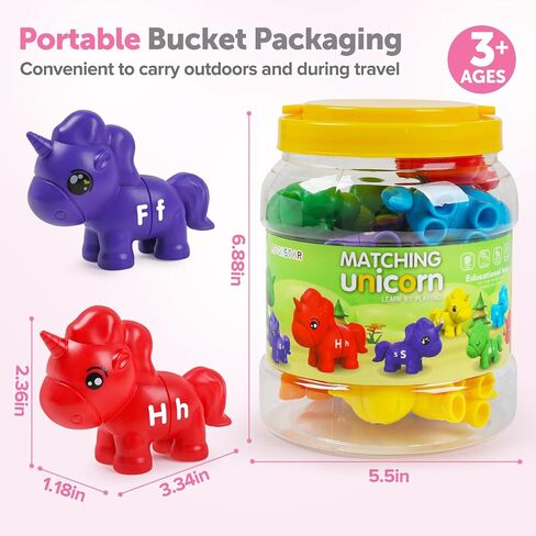 kizh Alphabet Learning Toys Matching Letter ABC Fine Motor Toy Double-Side Ice Cream Toys Preschool Learning Activities Montessori for Toddler Kids Ages 2 3 4 5 in Kuwait