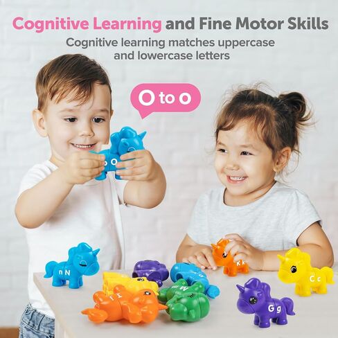 kizh Alphabet Learning Toys Matching Letter ABC Fine Motor Toy Double-Side Ice Cream Toys Preschool Learning Activities Montessori for Toddler Kids Ages 2 3 4 5 in Kuwait