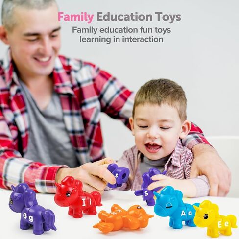 kizh Alphabet Learning Toys Matching Letter ABC Fine Motor Toy Double-Side Ice Cream Toys Preschool Learning Activities Montessori for Toddler Kids Ages 2 3 4 5 in Kuwait
