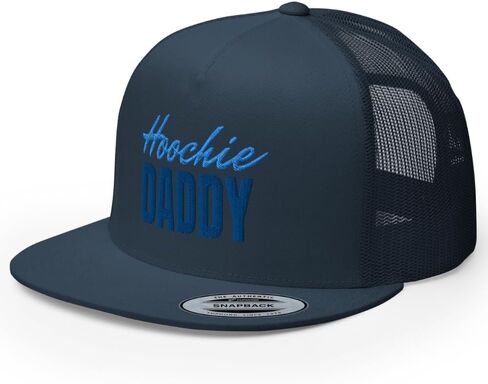 Hoochie Daddy Flat Bill Trucker Hat High Crown Adjustable Cap in Saudi Arabia