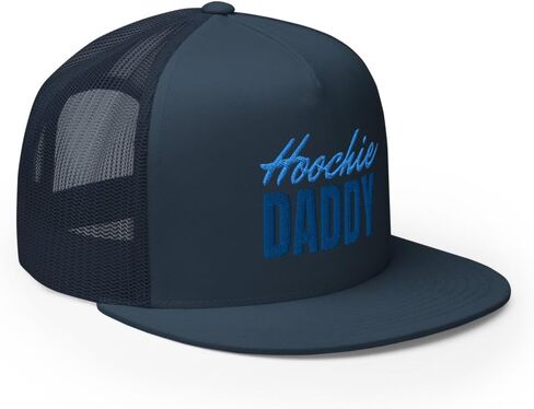 Hoochie Daddy Flat Bill Trucker Hat High Crown Adjustable Cap in Saudi Arabia