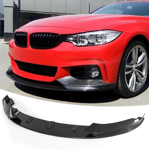 Front Bumper Lip Splitter Spoiler Compatible with BMW 4 Series 2014-2020 428i/ 430i/ 435i/ 440i/ F32/ F33/ F36/ (M Sport Models), Gloss Black 4pcs Air Chin Body Kit Exterior Accessories in Saudi Arabia