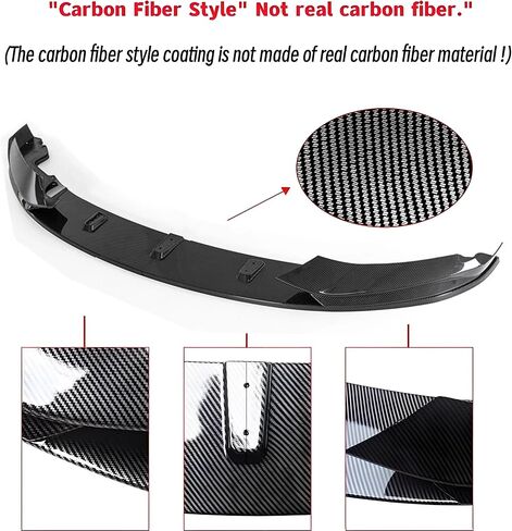 Front Bumper Lip Splitter Spoiler Compatible with BMW 4 Series 2014-2020 428i/ 430i/ 435i/ 440i/ F32/ F33/ F36/ (M Sport Models), Gloss Black 4pcs Air Chin Body Kit Exterior Accessories in Saudi Arabia