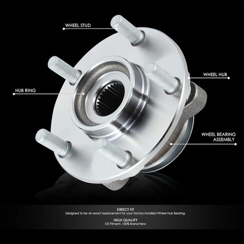 DNA Motoring OEM-WHA-0066 Front Wheel Bearing Hub Assembly متوافق مع 15-18 City Express / 13-17 Leaf / 13-20 NV200 / 08-13 Rogue / 13-21 Sentra in Saudi Arabia
