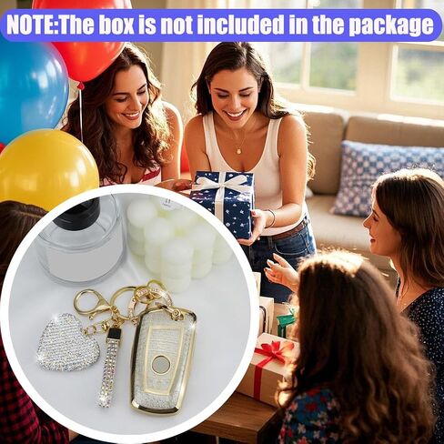 Key Fob Cover with Diamond Keychain Car Key Holder Compatible with BMW X1 X3 X4 X5 X6 1 2 4 5 6 7 M3 M5 M6 GT3 GT5 G30 F10 F15 F16 F20 Protector for Women, 3 Buttons (White-Heart) in Kuwait