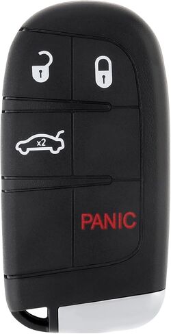 Key FOB Cover Case Placed For Chrysler 300 ، Dodge Charger ، Challenger ، Dart - 4 Button Remote بدون مفتاح. in Saudi Arabia