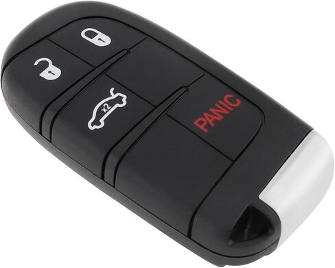 Key FOB Cover Case Placed For Chrysler 300 ، Dodge Charger ، Challenger ، Dart - 4 Button Remote بدون مفتاح. in Saudi Arabia