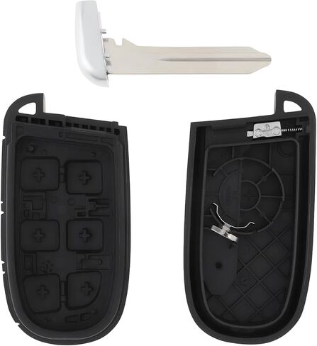 Key FOB Cover Case Placed For Chrysler 300 ، Dodge Charger ، Challenger ، Dart - 4 Button Remote بدون مفتاح. in Saudi Arabia