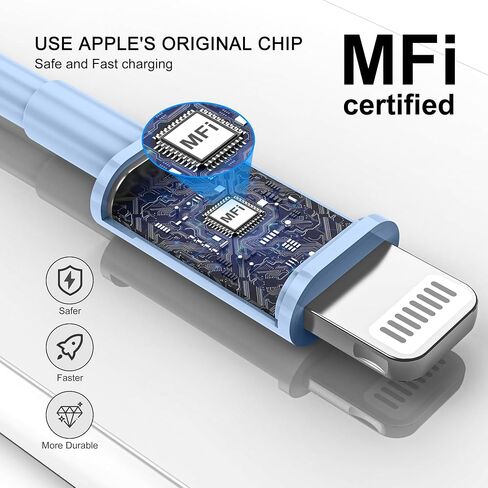 Car iPhone Carplay Cable, Car Charger Cord, USB A to Lightning Cable Fast Charging & Data Transfer for iPhone 14/13/12/11 Pro Max XR XS X 8 7 6 Plus SE Charger Car Charging Cable 3ft Tangle-Free in Saudi Arabia