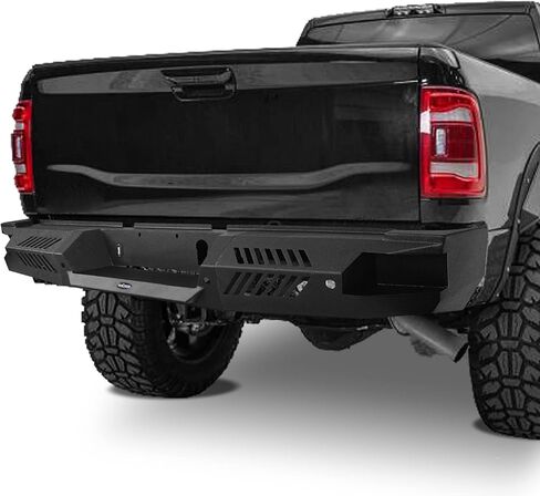 Hooke Road Ram Steel Rear Bumper for 2019-2024 Dodge Ram 2500 Offroad Back Bumper w/LED Lights in Saudi Arabia