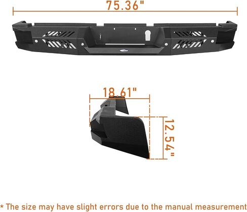 Hooke Road Ram Steel Rear Bumper for 2019-2024 Dodge Ram 2500 Offroad Back Bumper w/LED Lights in Saudi Arabia