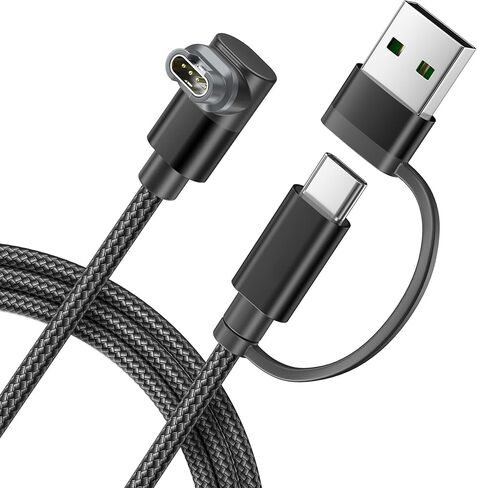 كابل الشاحن Itramax 2-in-1 لـ Garmin Watch 4ft 2Pack ، شحن سلك الطاقة لـ Garmin Fenix ​​8 E 7 7x 7S 6 Solar ، Forerunner 965 955 265 255 245 165 55 ، Venu 3 Sq ، Gronsinct ، Vivoactive 5 4 ، Epix Pro ، تكتيك in Kuwait